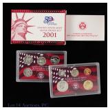 2001-S U.S. Mint 90%-Silver 10-Coin Proof Set