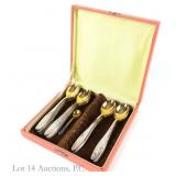 Vintage Soviet Melchior Teaspoons Set (18+1)