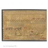 1867 Italian Embroidery Sampler Ernesta Ferroni