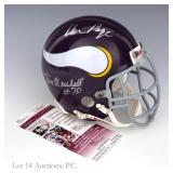 Purple People Eaters Signed Mini Helmet, JSA