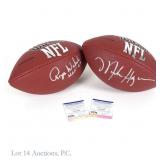 Mike Haynes & Roger Wehrli HOF Sgd Footballs, COA