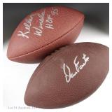 Kellen Winslow & Dan Fouts Signed Footballs COA
