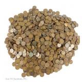 USA Lincoln Wheat Cents 11.7Lbs. (Approx. 1,700)