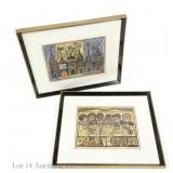 Irving Amen Color Woodcuts Signed and #ed (2)