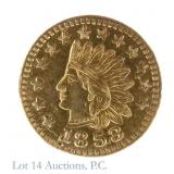 1853 USA Rnd Calif. Indian Head 50c Gold Token