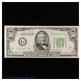 1934 USA $50 Federal Reserve Note - Green