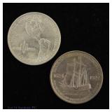 1923 & 1924 USA 90%-Silver Comm. 50c (2)