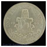 1964 Bermuda 50% Silver 1 Crown