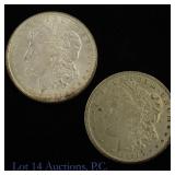 1921 & 1921-S USA Silver Morgan Dollars (CH BU), 2
