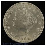 1906 (P) USA Liberty Head Nickel (SE R-4.5)