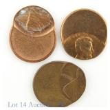 USA Lincoln Cent 60%-Off Center Errors (3)