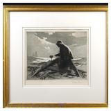Gordon Grant "Banks Fisherman" Etching Signed