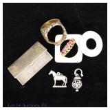 Sterling Silver Jewelry & Trinkets, Approx. 2ozt.