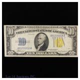 1934-A US $10 Silv Cert Yellow Seal WW2 N Africa
