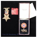 GAR Grand Army Republic & IOOF OddFellows Medals