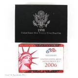 1998s & 2006s U.S. Mint 90%-Silver Proof Sets (2)