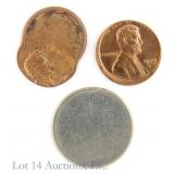 U.S. Mint Penny & Quarter Error Coins (3)