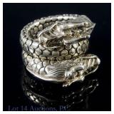 John Hardy Legends Naga Double Coiled Silver Ring