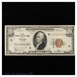 1929 USA $10 Federal Reserve Bank Note - Brown