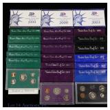 1971s - 2003s U.S. Mint Clad Proof Sets (20)