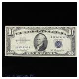 1953 USA $10 Silver Certificate Blue Seal