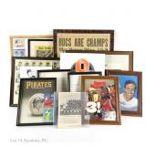 Framed Baseball Prints, Ads, & More