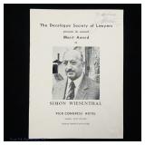 Simon Wiesenthal Signed Lawyers Program