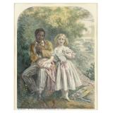 Joseph Felon "Eva and Uncle Tom" Litho