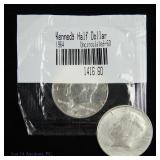 1964 USA 90%-Silver Kennedy 50c (ASW 0.7 Ozt), 2