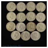 USA 40%-Silver Kennedy Half Dollars (15)