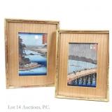 Two Hiroshige "Famous Views" Prints