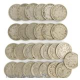 1898 - 1937 USA Liberty Hd & Buffalo Nickels, 27