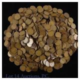 USA Lincoln Wheat Cents (Approx. 1,040)