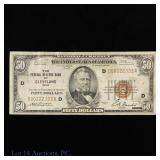 1929 USA $50 Federal Reserve Bank Note - Brown