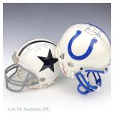 E. Dickerson & T. Dorsett Signed Mini Helmets