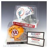 P Warfield & C Taylor Signed Mini Helmets TriStar