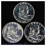 1961-1963 USA Silver Proof Franklin 50c (3)