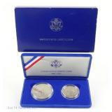 1986-S USA Silver Proof Liberty Comm. 2-Coin Set