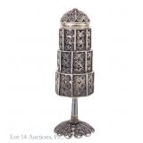 Antique Filigree Style 835 Silver Besamim Tower