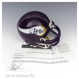 Chris Carter Signed Vikings Mini Helmet COA
