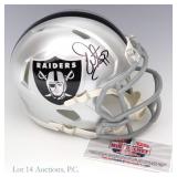 Warren Sapp Signed Raiders Mini Helmet TriStar