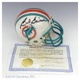 Bob Griese Signed Dolphins Mini Helmet COA