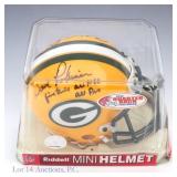 Hornung & Robinson Signed Packers Mini Helmet COA