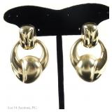 14k Y. Gold Lever Back Designer Bassani Earrings