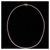 14k Rose Gold Eternity Necklace w/ Diamonds & ID