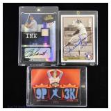 Baseball Santo, Fingers, Sutter Auto Cards (3)