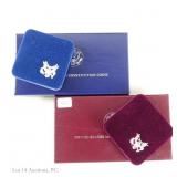 1987s & 1988s USA 90%-Silver Comm. $1 in OGP (2)