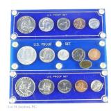 1962, 63 & 64 USA 90%-Silver Proof 5-Coin Sets, 3