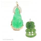 Gold & Jadeite Pendants