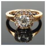 14k Rose Gold Diamond Engagement Ring w/ ID